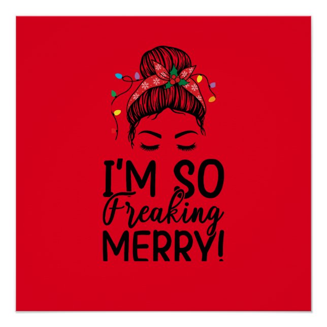 Navidades Messy Bun Poster (Anverso)