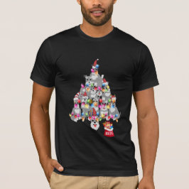 Navidades Miniatura de Perro Schnauz Camiseta de p