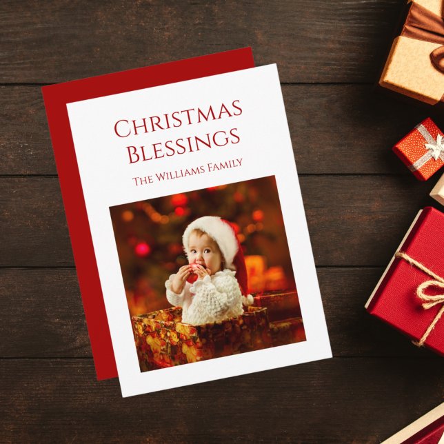 Navidades minimalistas bendicen tarjeta de vacacio (Subido por el creador)