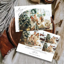 Navidades minimalistas con tarjeta fotográfica