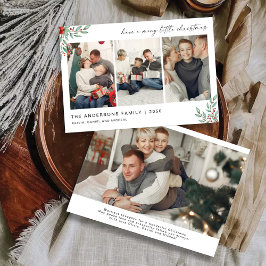 Navidades minimalistas con tarjeta fotográfica