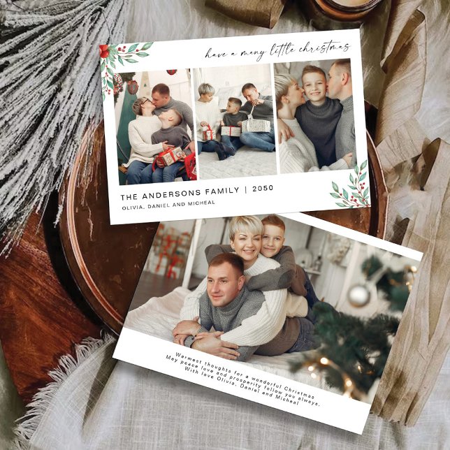 Navidades minimalistas con tarjeta fotográfica (Subido por el creador)