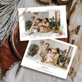 Navidades minimalistas con tarjeta fotográfica