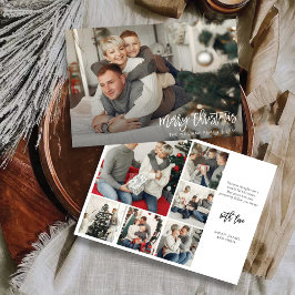 Navidades minimalistas con tarjeta fotográfica