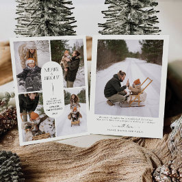 Navidades minimalistas con tarjeta fotográfica