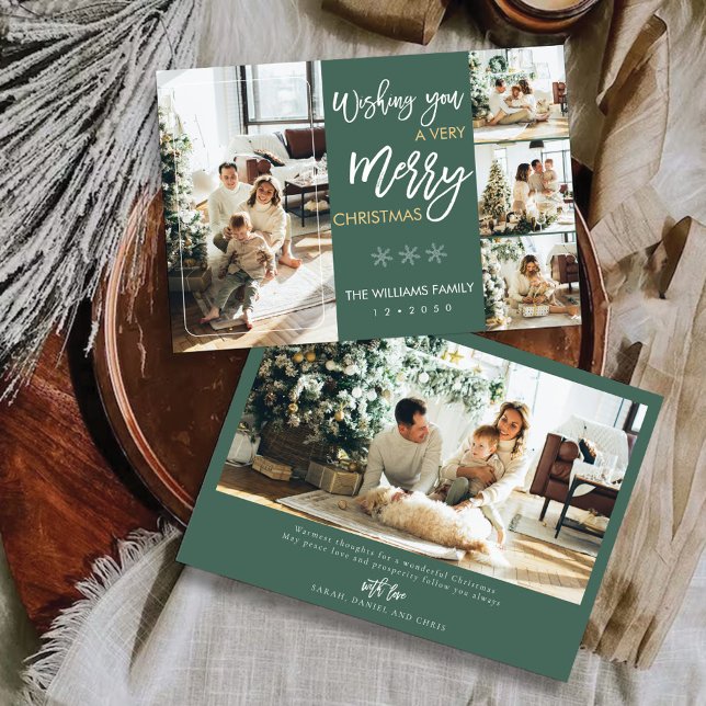 Navidades minimalistas con tarjeta fotográfica (Subido por el creador)