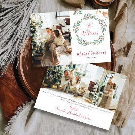 Navidades minimalistas con tarjeta fotográfica