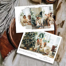 Navidades minimalistas con tarjeta fotográfica