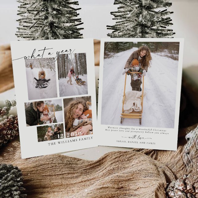 Navidades minimalistas con tarjeta fotográfica (Subido por el creador)