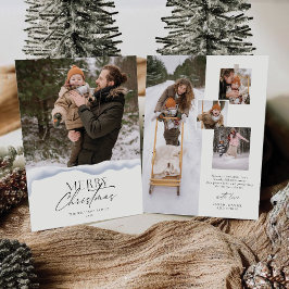 Navidades minimalistas con tarjeta fotográfica