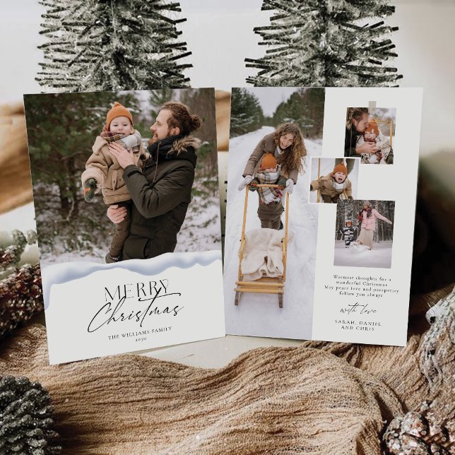 Navidades minimalistas con tarjeta fotográfica (Subido por el creador)