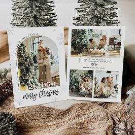 Navidades minimalistas con tarjeta fotográfica