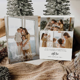 Navidades minimalistas con tarjeta fotográfica