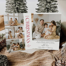 Navidades minimalistas con tarjeta fotográfica