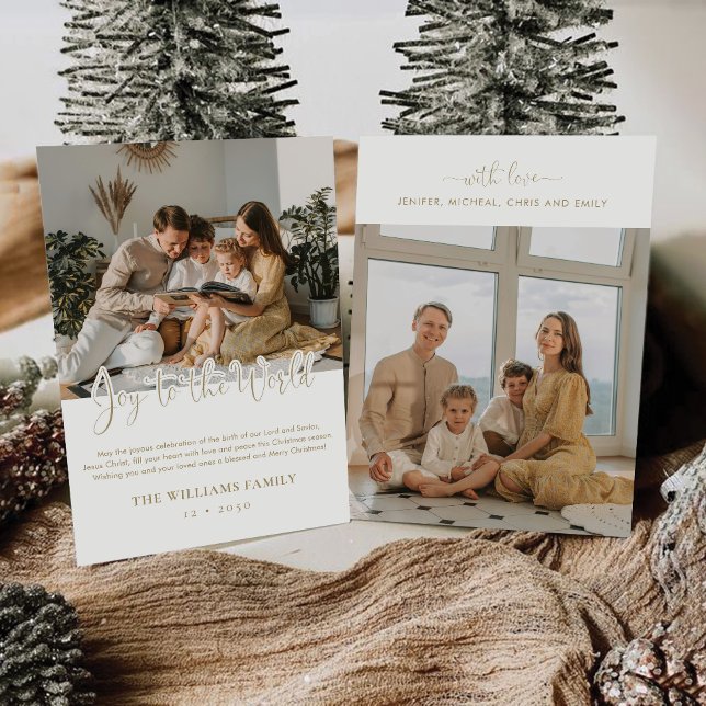 Navidades minimalistas con tarjeta fotográfica (Subido por el creador)