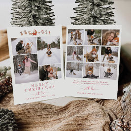 Navidades minimalistas con tarjeta fotográfica