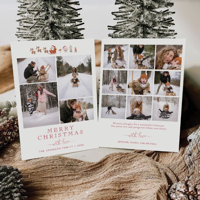 Navidades minimalistas con tarjeta fotográfica (Subido por el creador)