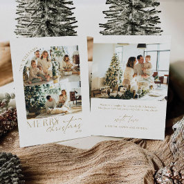 Navidades minimalistas con tarjeta fotográfica