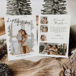 Navidades minimalistas con tarjeta fotográfica