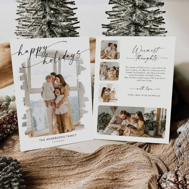 Navidades minimalistas con tarjeta fotográfica (Subido por el creador)