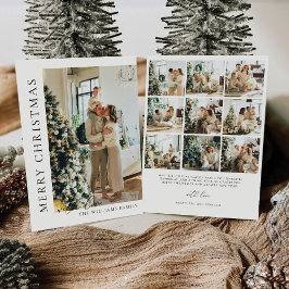 Navidades minimalistas con tarjeta fotográfica