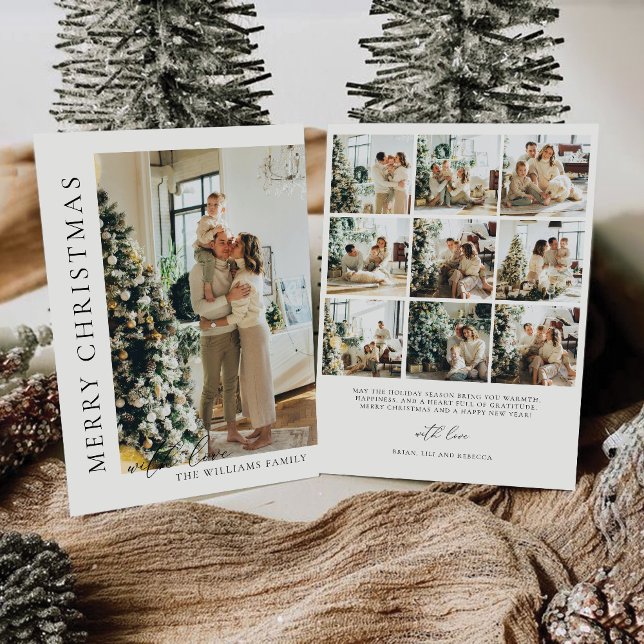 Navidades minimalistas con tarjeta fotográfica (Subido por el creador)