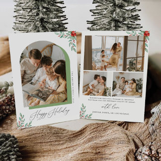 Navidades minimalistas con tarjeta fotográfica