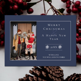 Navidades minimalistas de copos de nieve | Tarjeta