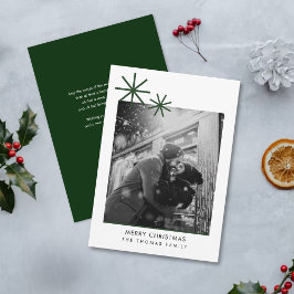 Navidades minimalistas Tarjeta de festividad fotog