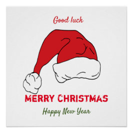 Navidades minimalistas y Poster feliz de Año Nuevo