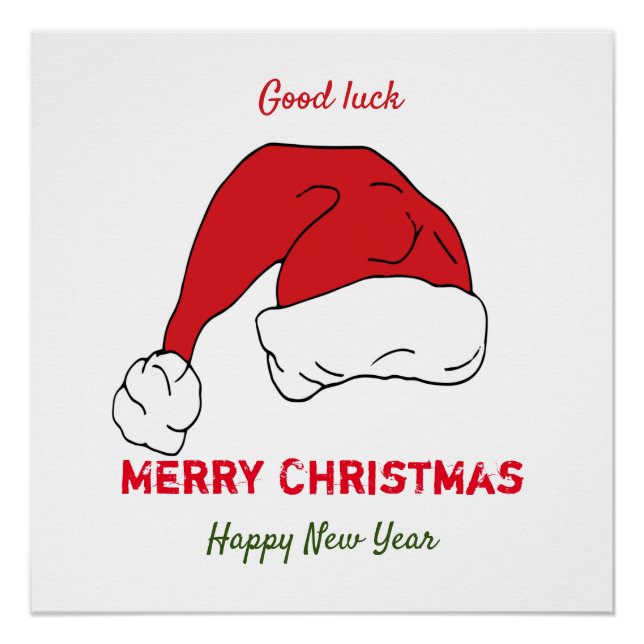 Navidades minimalistas y Poster feliz de Año Nuevo (Anverso)