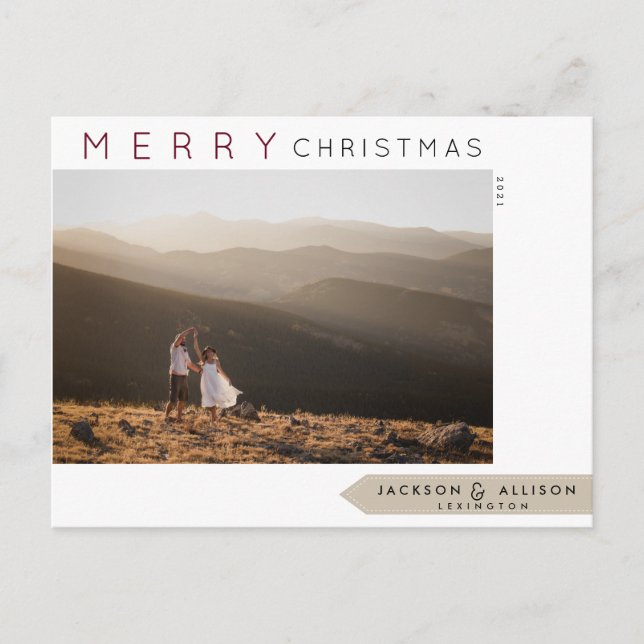 Navidades mínimos | Árbol de pino y tarjeta de fot (Anverso)