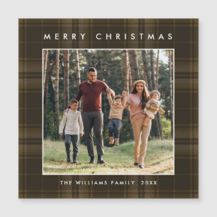 Navidades Mínimos Retro Trazan Tarjeta Magnética D