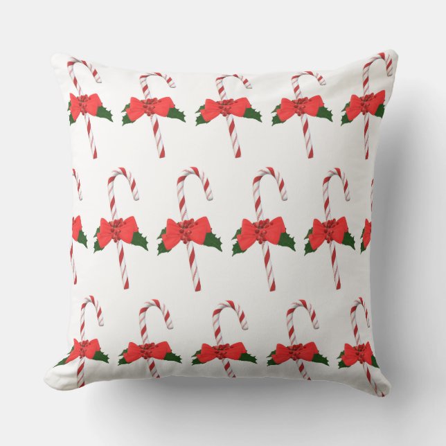 Navidades mistletostick almohada roja de lanzamien (Anverso)