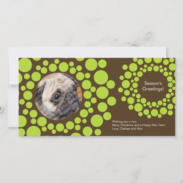 Navidades modernos con tarjeta de foto-chocolate m (Anverso)