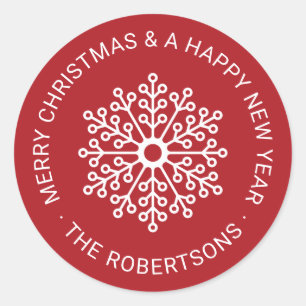 Navidades modernos de copo de nieve dan etiquetas 