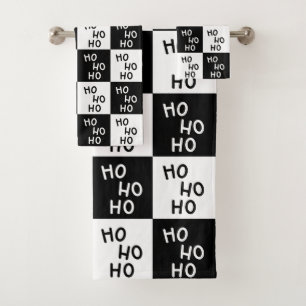 Navidades modernos de eslóganes Black White Ho