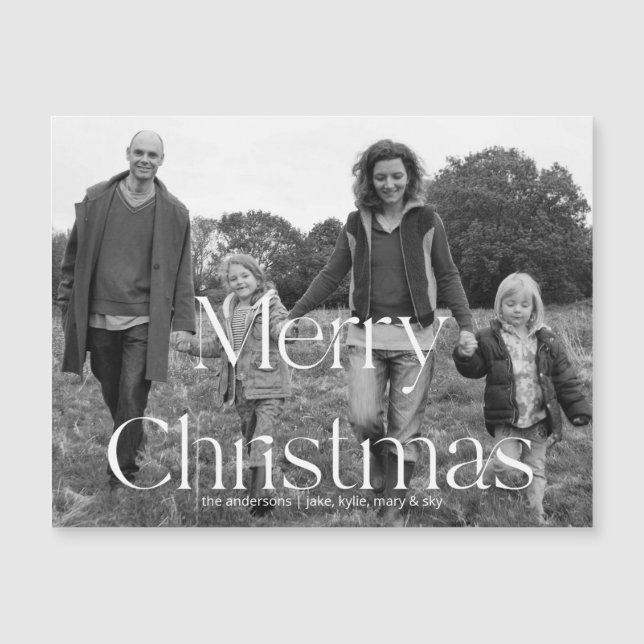 Navidades modernos de fuentes fotográficas en blan (Anverso)