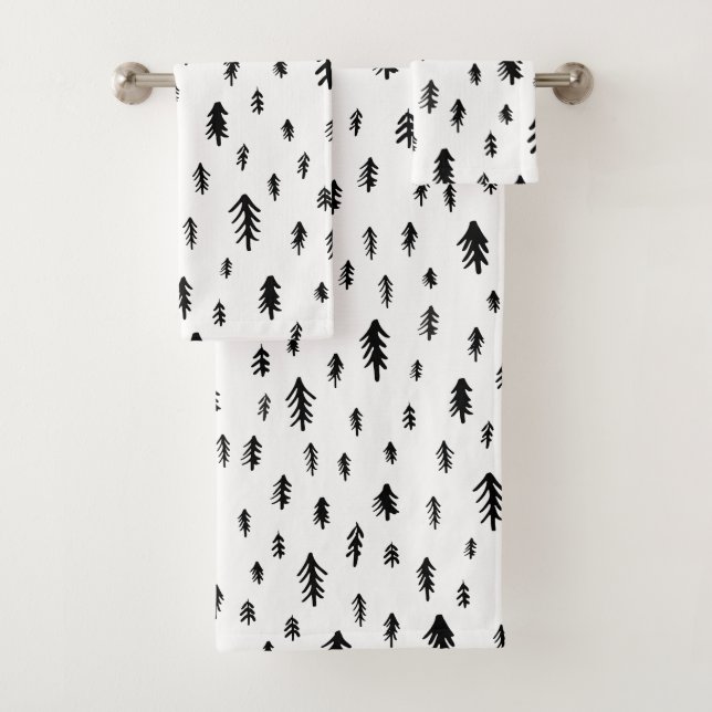 Navidades modernos de inodoros negros y blancos pi (In situ)