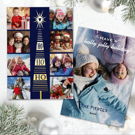 Navidades modernos de la Marina Foto Tarjeta de va