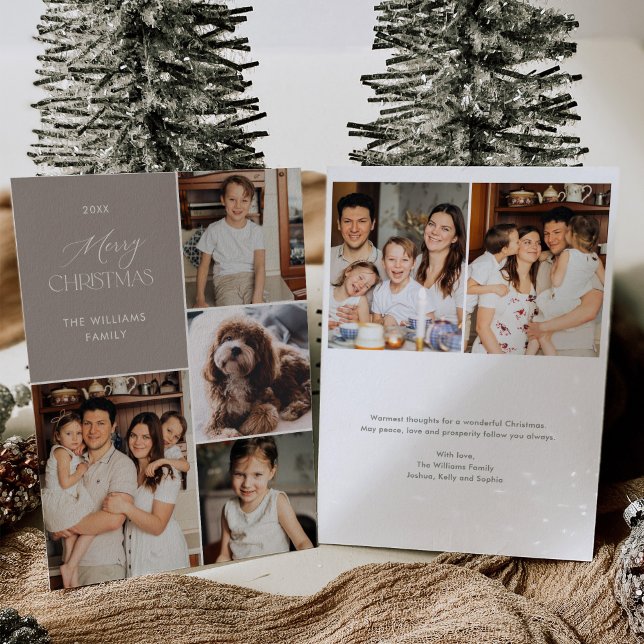 Navidades modernos de múltiples fotos con tarjeta  (Subido por el creador)