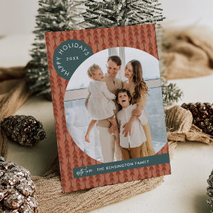 Navidades modernos del Boho Foto tarjeta de vacaci