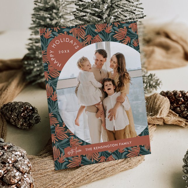 Navidades modernos del Boho Foto tarjeta de vacaci (Subido por el creador)