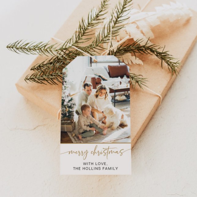 Navidades modernos etiqueta de regalo foto etiquet (Subido por el creador)