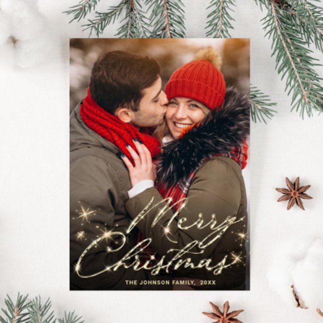 Navidades modernos foto tarjeta magnética de vacac (Subido por el creador)