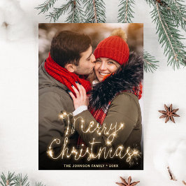Navidades modernos foto tarjeta magnética de vacac