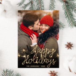 Navidades modernos foto tarjeta magnética de vacac