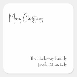 Navidades modernos guiones Pegatina de regalo de f