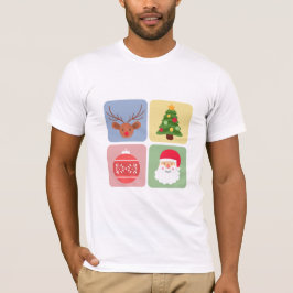 Navidades modernos icono camiseta de vacaciones