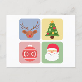 Navidades modernos icono tarjeta postal de felicit